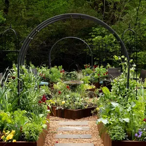 Corten Steel Raised Garden Bed - 16-gauge Durable Steel, Open-bottom Design for Deep Root Growth, Thin Profile Maximizes Planting Space, Modern Aesthetic, Ideal for Permanent Garden Beds
