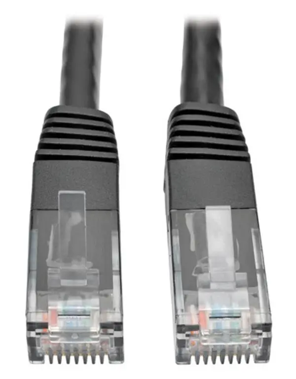 Tripp Lite TRL-N200-007-BK High-Speed Cat6 Gigabit Patch Cable - 7 ft, PVC Jacket, Molded RJ45 Male-to-Male Connectors, Black