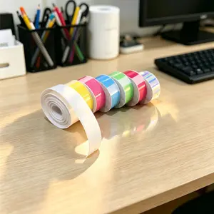 1440/1120 sheets of 14x40mm color thermal paper stickers, 9/7 rolls of color label thermal paper, waterproof, smooth printing suitable for storage identification, home organization, store labels, Office supplies