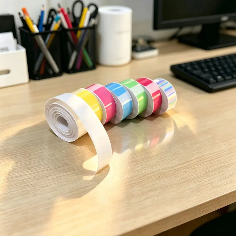 1440/1120 sheets of 14x40mm color thermal paper stickers, 9/7 rolls of color label thermal paper, waterproof, smooth printing suitable for storage identification, home organization, store labels, Office supplies