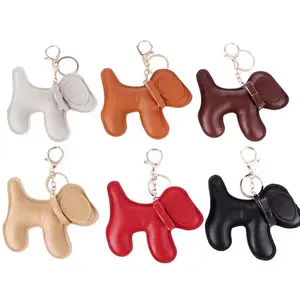 Designer Dog Leather Charms Keychains - Stylish Keychain, Made from High-Quality Leather, Available in Various Colors Walletchain