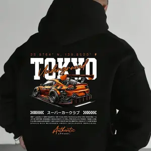 Men's Fashion Racing Graphics Fleece Sweater