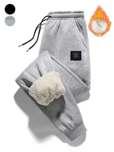 Men's Long Pants Sleepwear, Comfortable Sleeppants for Men, Relaxing Nights at Home, Winter Fleece Lined, Plush Inner Warmth, Elastic Waist Drawstring Design, Sleepwear Pajamas