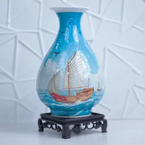 3D Ocean Ship Puzzle Vase Adventure Spirit Home Decor Holds Water Flowers