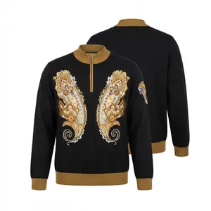 Prestige Black Paisley Embroidered Sweater