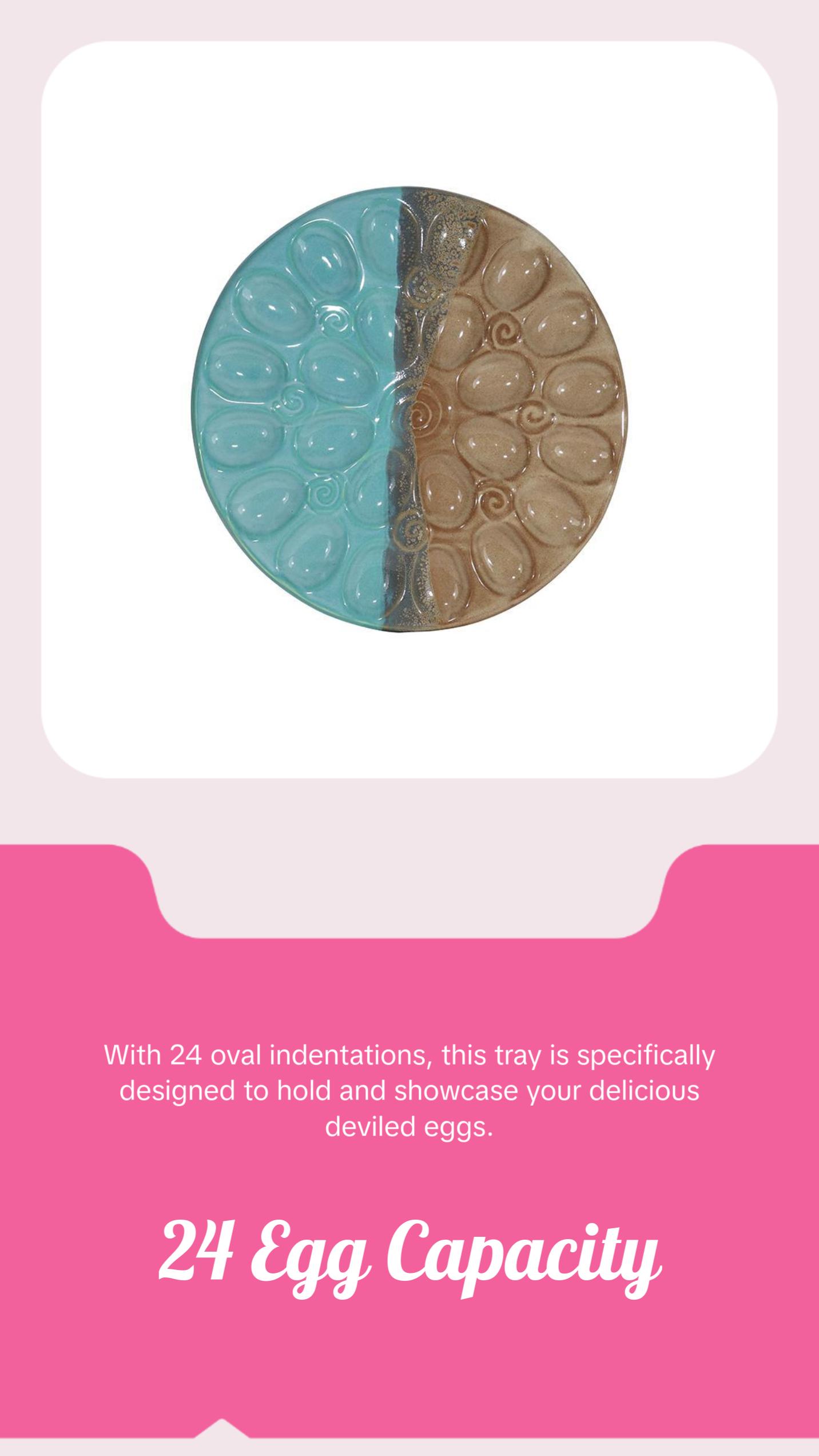 Handmade Ceramic Deviled Egg Tray