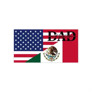 USA Mexico Flag Dad Bumper Sticker | Dual Nationality Patriotic Decal