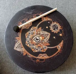 Sun and Moon Evil Eye protection, Shaman Drum, Hand-Played and Versatile Percussion Instrument Percussion Drum