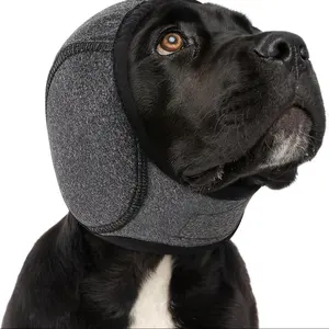 1 pc dog ear protector earmuffs bandana for noise reduction and hearing protection adjustable head fixation design breathable soft material suitable for swimming beach