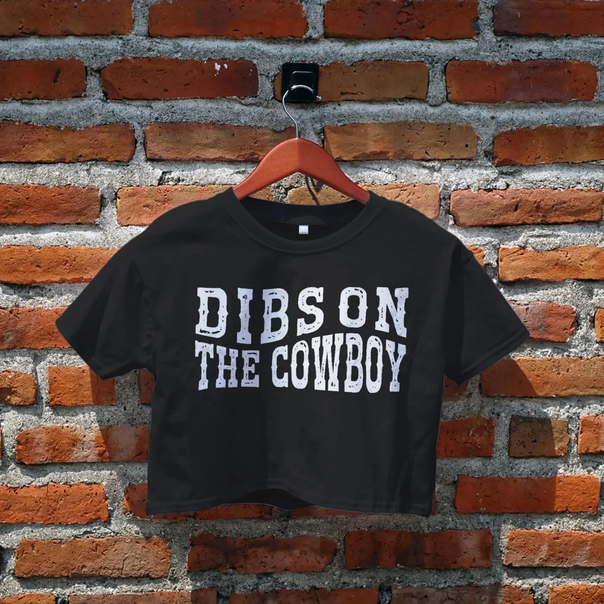 Dibs On The Cowboy Crop Top, Crop Tee, Cowgirl, Women's Crop Top, Western Shirt, Gift for Her, Y2K Crop Tee, Crop Shirt