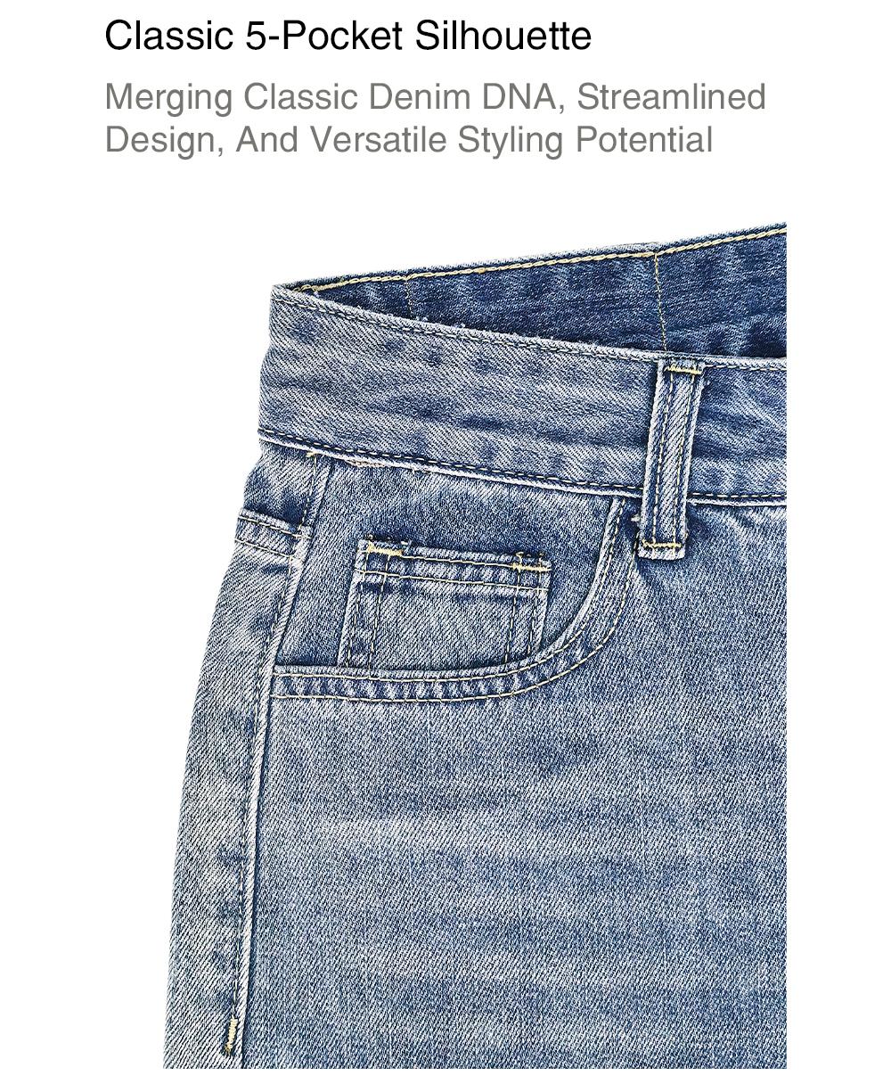 Lux Lee Spring & Autumn New Vintage Baggy Jeans - Mid-Waisted, Handmade Cat Whiskers, Flattering Loose Fit, Draped Floor-Length, Versatile All-Match Casual Pants for Women