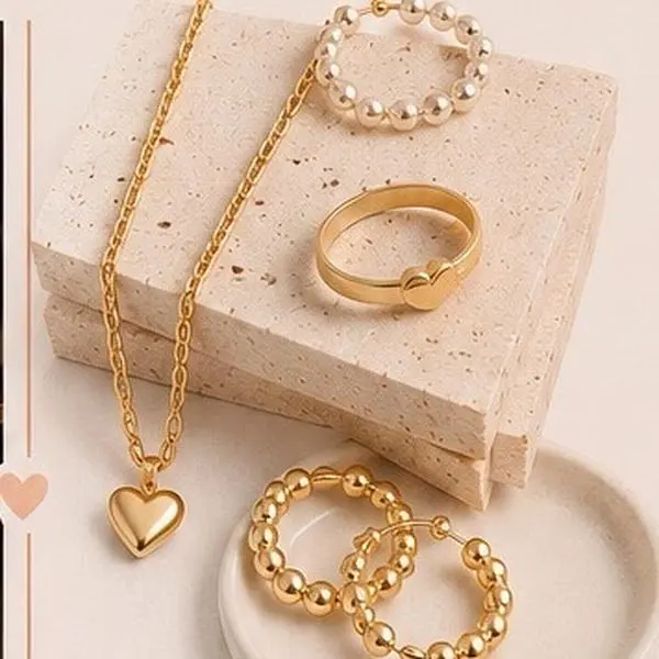 Gold plated and stainless steel jewelry