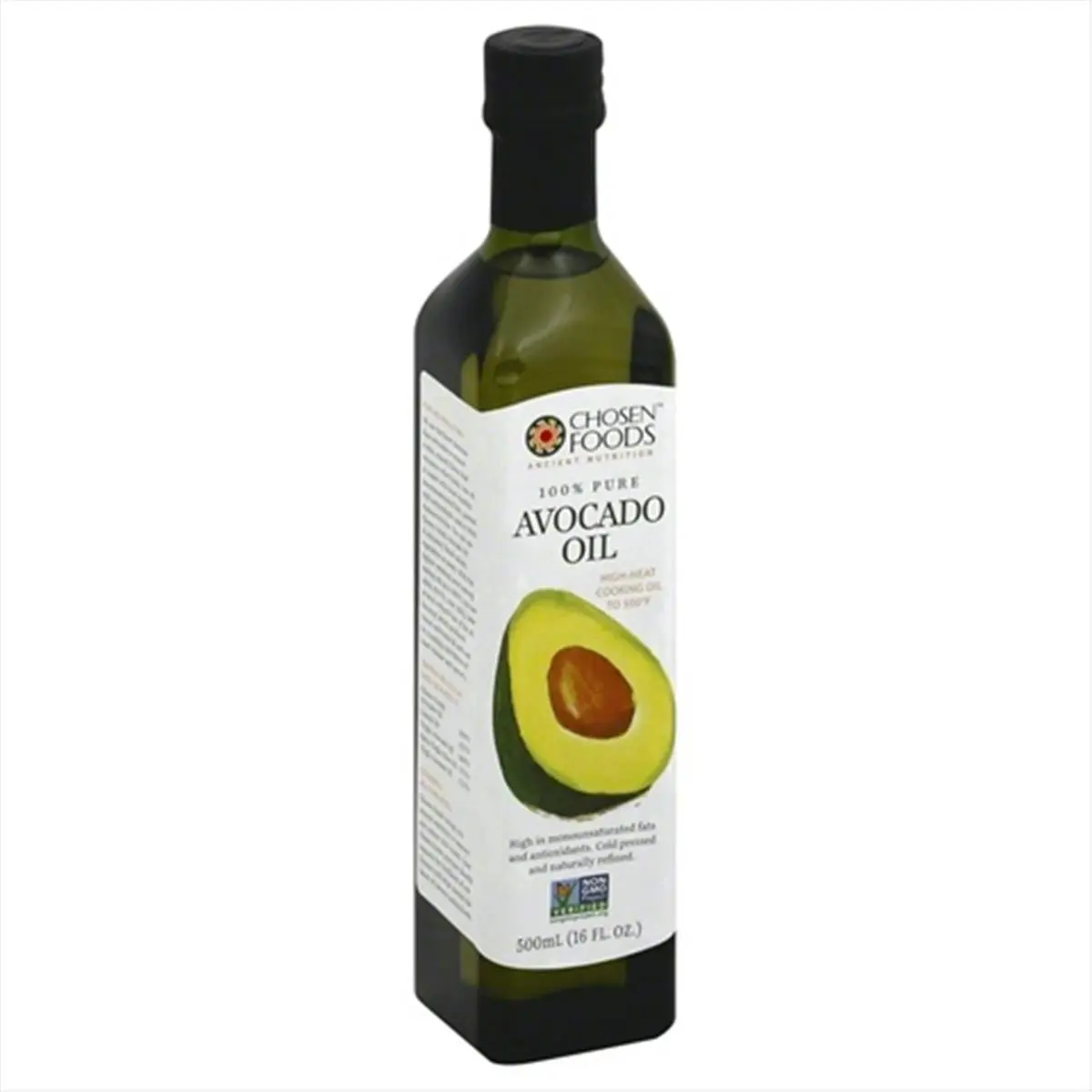 CHOSEN FOODS High Quality Avocado Oil, Neutral Flavor - 500 ML Pack of 6 (For Sports & Outdoor Cycling Nutrition), High Quality Oil