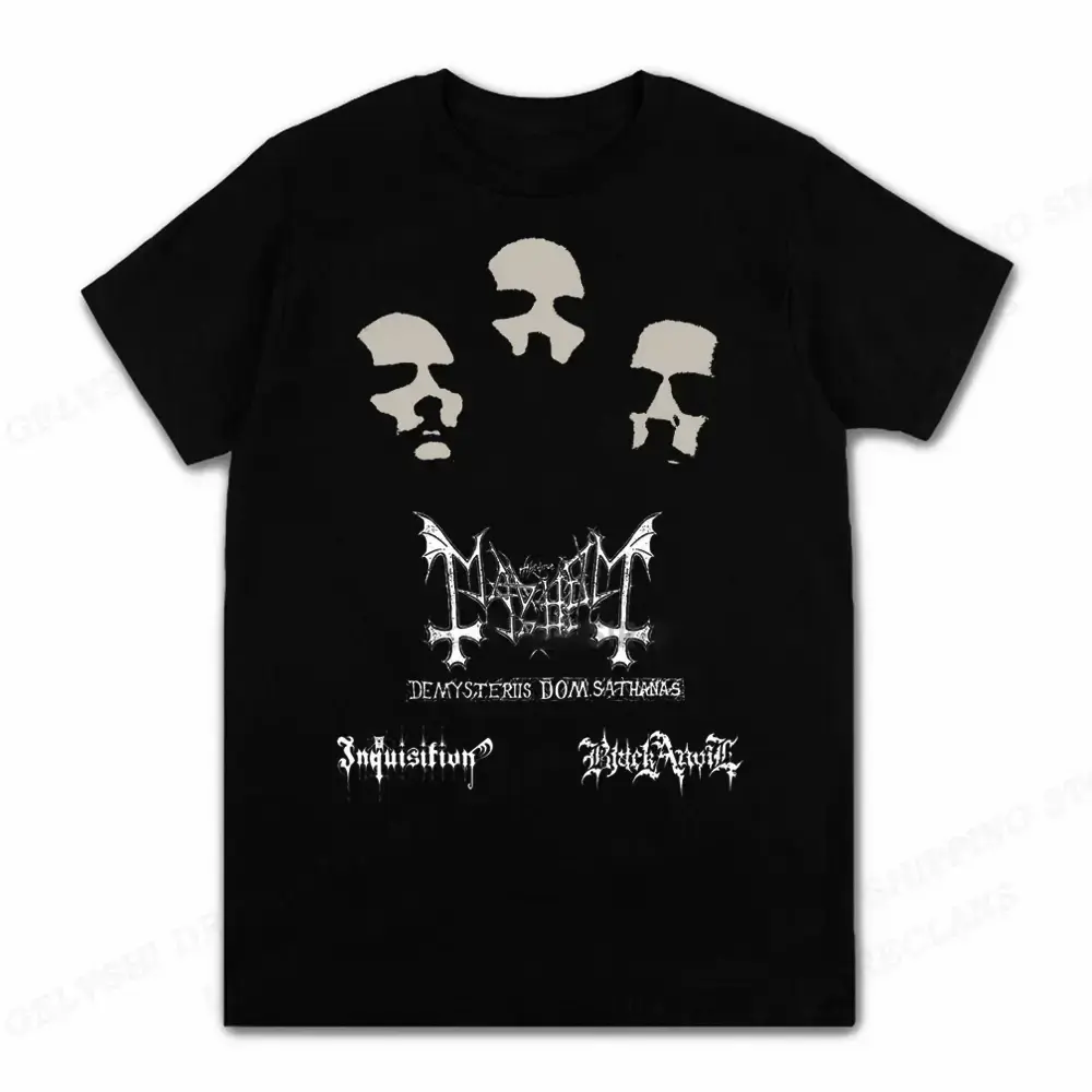 Mayhem Death Rock Camisetas Boy Graphic Tee, The Mayhem Album Tour Music Unisex T-Shirt, Perfect for Music Fans