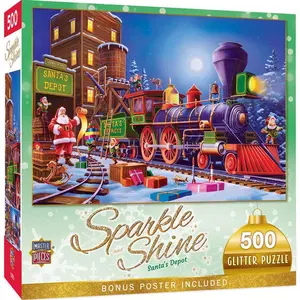 Sparkle & Shine - Santa's Depot 500 Piece Glitter Puzzle