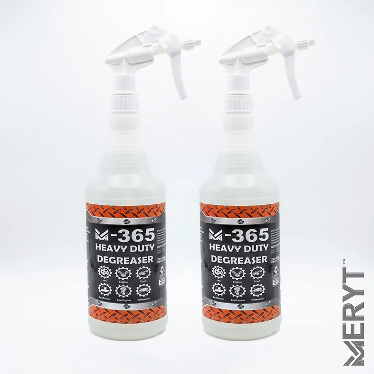 M365 Heavy Duty Degreaser 32 oz Pack of 2 Water-Based Biodegradable Powerful Cleaning Solution for Homes Garages and Workshops