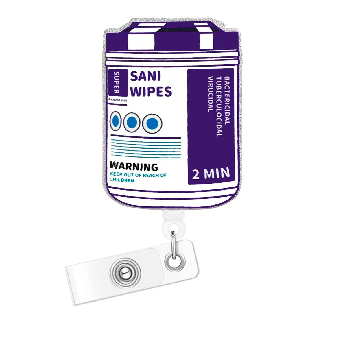 Retractable Badge Reel with Clip, Letter Graphic Swivel ID Badge Holder Reel for Nurse Doctor Student Worker Volunteer, School Supplies