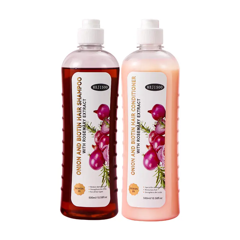 Non-Toxic Onion Haircare Conditioning Shampoo & Conditioner Set - Cleanser with Onion Extract & Biotin, Gentle for All Hair Types, Supports Scalp Care, Reduces Oily Strands, Strengthening Formula