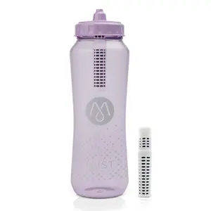 Mist Filtered Sports Water Bottle with Leak Proof Squeeze Technology - Perfectly Portable for On-The-Go Hydration