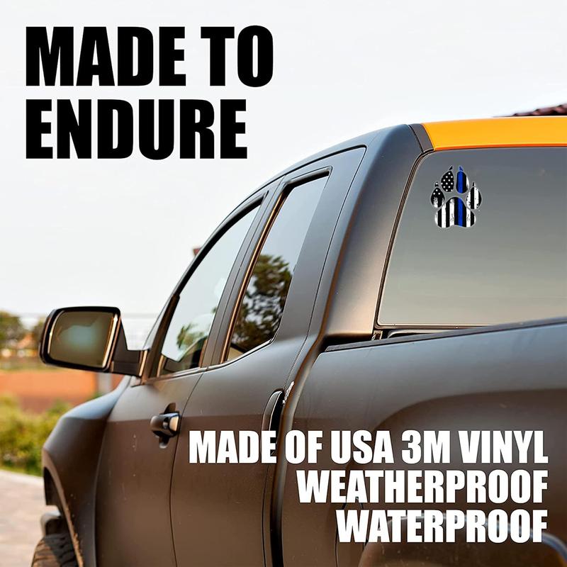 Thin Blue Line Dog Paw Decals 4 Inch X 3.6 Inch Window Decal Sticker Police Blue Line Sticker 2X3 US American Flag Stickers for Cars Car Stickers (Clean Dog Paw) Thin Blue Line Dog Paw Decals 4 Inch X 3.6 Inch Window Decal Sticker Police Blue Line Sticker 2X3 US American Flag Stickers for Cars Car Stickers (Clean Dog Paw)