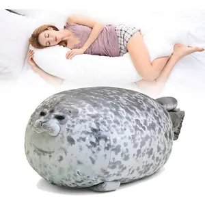 Chubby Blob Seal Pillow Cute Seal Plush Toy Cotton Stuffed Animals (Small)