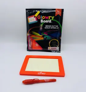 Glowing Board Educational Writing Tablet with Red Frame and Pen for Enhanced Writing Skills and Learning Activities