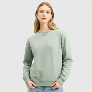 Mega Tshop Crewneck Sweatshirt — V-Panel Insert, Mid-Weight French Terry (10.6 oz), Cotton Blend. Unisex. 813 Series: Men's Solid Color, Vintage Style.