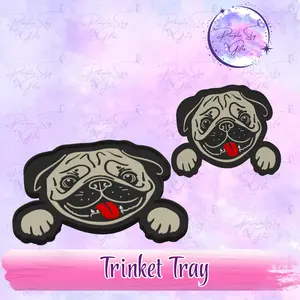 Peeking Pug Trinket Tray