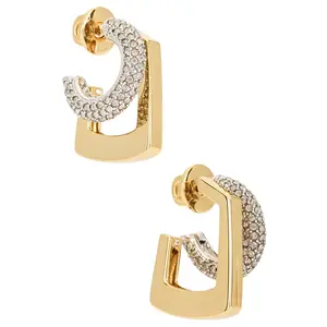 Demarson Tina Pave Earrings in Gold, Silver, & Crystal