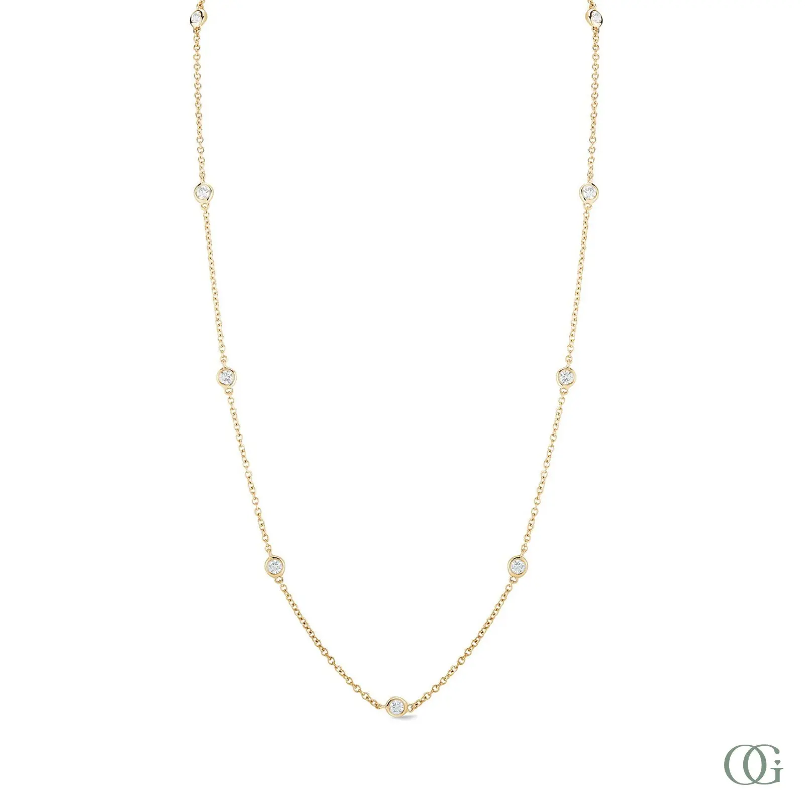 Diamonds by the Yard Necklace | 9-Stone Diamond Chain