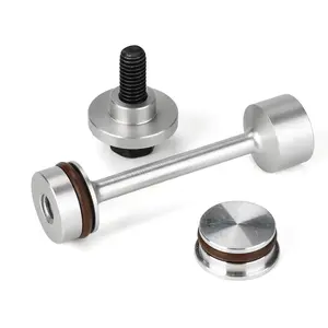 3mirrors Billet Aluminum Oil Diverter Barbell, Oil Tube Hold Down, Front Gallery Plug Compatible with GM LS Engines