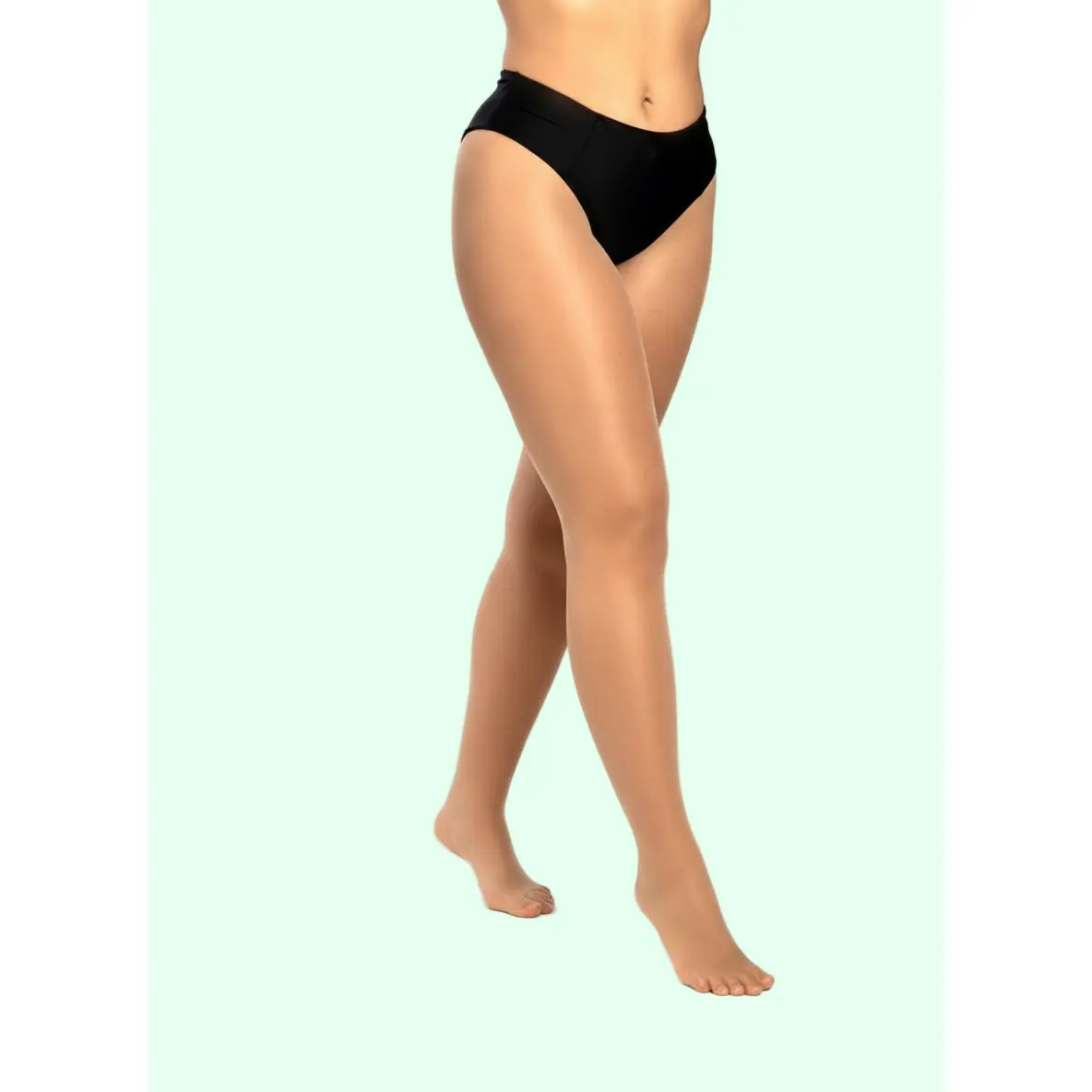 Footless Sheer Dance Stockings by Micles | Suntan