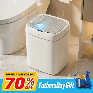 【FathersDayGift】 Smart Induction Waterproof Trash Can forBedroom, Bathroom, Office Household Items, Infraredsensing,Saving Space Sealed and odorless