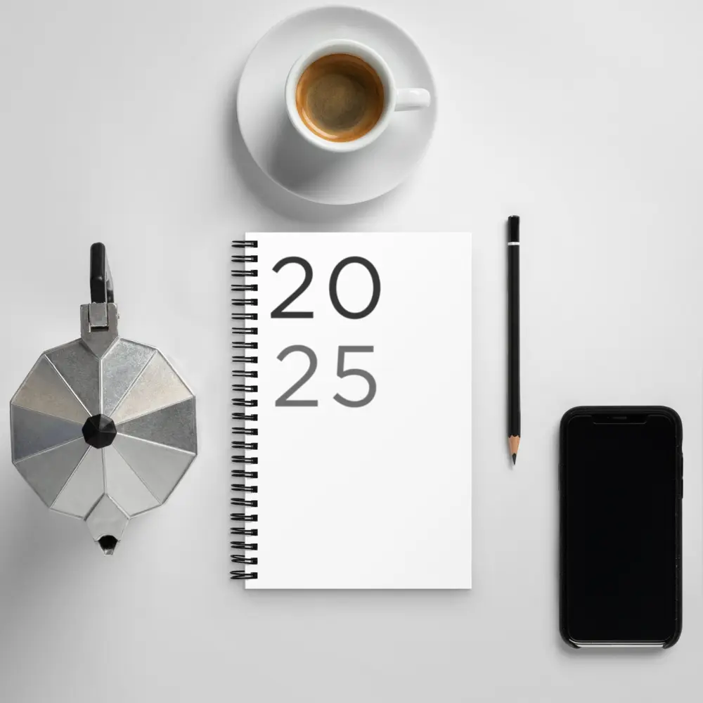 2025 Spiral Notebook - A5 Size, Lined Pages, for Office and School Supplies