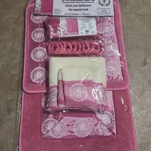 18 pcs embroidery  bath  set