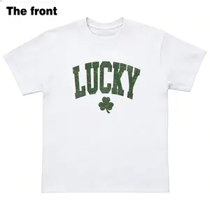 Women Cute St Patrick Day Shamrock Tshirt Lucky Design Irish Festival Clothing Short Sleeves Sport T Shirt
