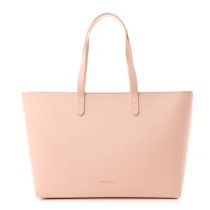Pre-owned Mansur Gavriel Calfskin Shoulder Bags Saffiano Small Zip Tote Dahlia