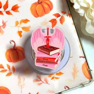 Romantasy Book Club Dragon Wings Sword Phone Grip, Fantasy Book Lover Kindle Holder, Reader Griptok Gift for Her