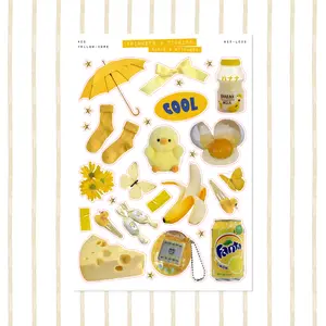 Yellow-core Aesthetic Trinkets • Junk Journal Sticker Sheet • Trinkets & Tidbits • Scrapbook Stickers • Vision Board • Yellow Objects