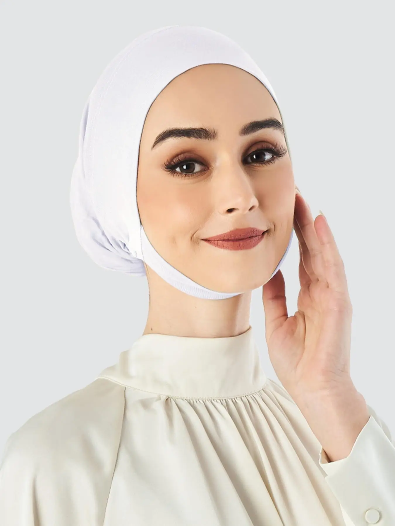 Women's Solid Color Elastic Underscarves Hijab, Casual Soft Modesty Comfortable Breathable Hijab for Daily Wear, Women's Islamic Clothing for All Seas