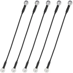 5 Pcs 8inch Vinyl Coated Stainless Steel Cable with Eyelets 1/8IN 3mm Anti-Shedding Cable Lock for Tool Lanyard Travel Luggage Bike
