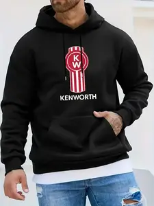 Kenworth Truck Driver Hoodie – Heavy-Duty Workwear Pullover for Men, Durable Graphic Sweatshirt, Gym & Outdoor Streetwear, KW Logo Design