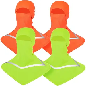 4 count Balaclava Sun Men  Mask UV Protection with Reflective Strip for Construction Work  Covers Summer