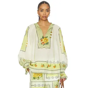 Alemais Dixie Long Sleeve Top in Citrus