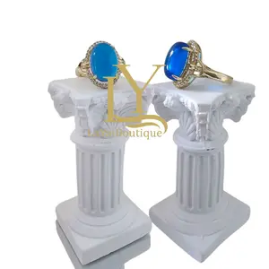 LaYaiBoutique #1241 14k Gold Plated Ring HIGH QUALITY Blue Stone
