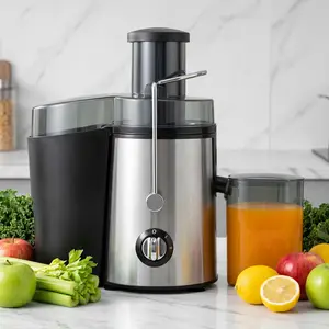 PM-2026 rotary juicer, centrifugal juice extractor with a large diameter feed opening, suitable for fruit and vegetable juices, easy to clean, stainless steel construction, BPA-free (black model)Father's Day gift.