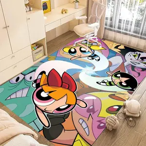 The Powerpuff Girls cartoon 16 printed carpet, Decorative Area Rug, Super Soft Rug, for use under home living room, bedroom and office chairs, a gift for family and friends, a Christmas decoration carpet