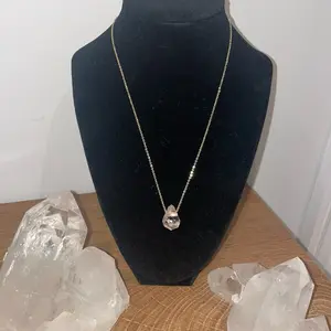 High quality morganite crystal pendant necklace