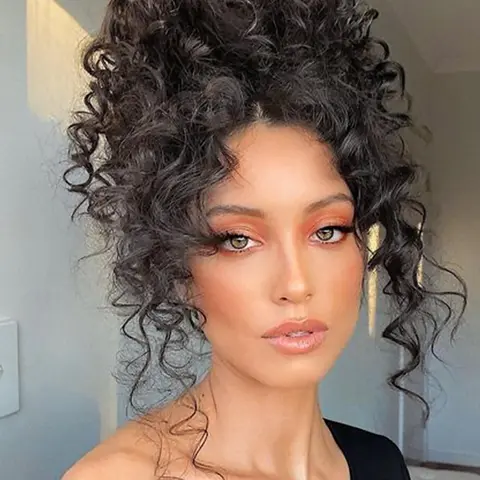 Curly Synthetic Hair Bun, Drawstring Natural Fluffy Hair Bun Hairpiece for Women & Girls, Easy to Wear Synthetic Hair Extensions for Daily Use, Synthetic Hairpieces