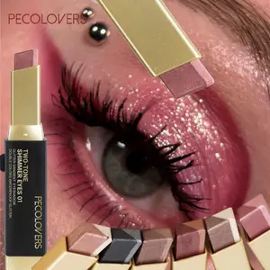6pcs/set Pearlescent Two-color Eyeshadow Stick - Sequins Fine Glitter, Waterproof and Smudge-proof, Multicolor for Light Beige, Smooth Application, Long-lasting Smoky Eyeshadow Pen, Suitable for Daily Use, Glitter Shimmer Eyeshadow